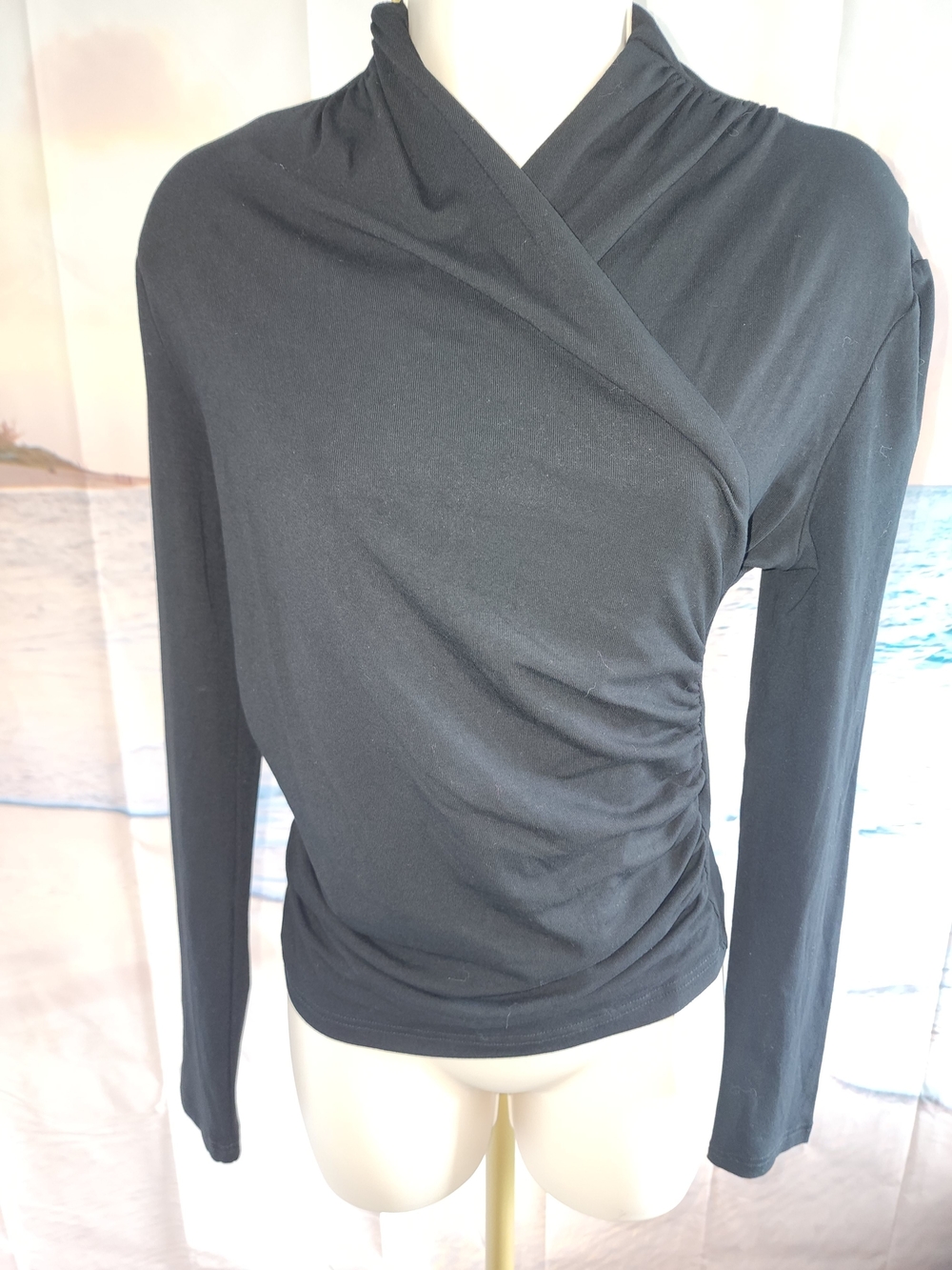 Commense Black Long Sleeve Top